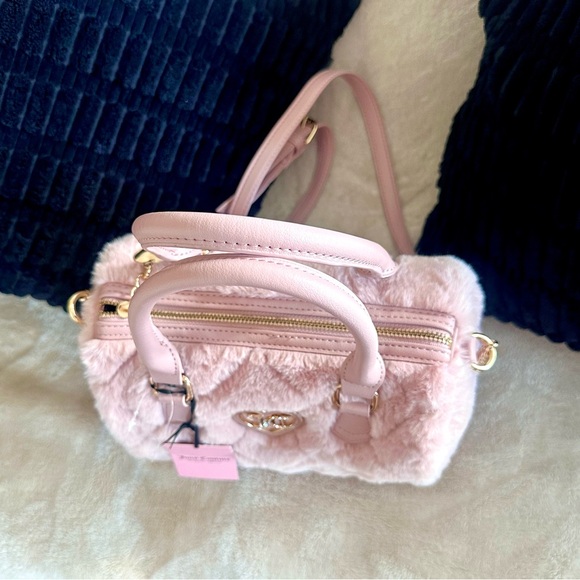 Juicy Couture Blush Faux Fur Satchel - Picture 6 of 8